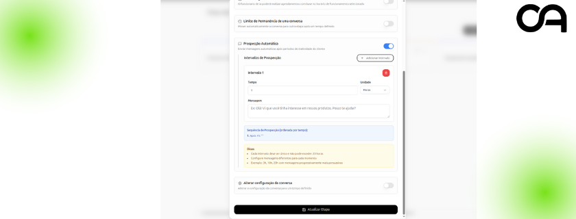 Interface de captura de leads da Casuma